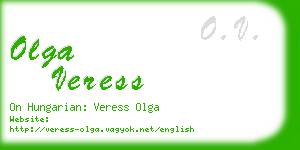 olga veress business card